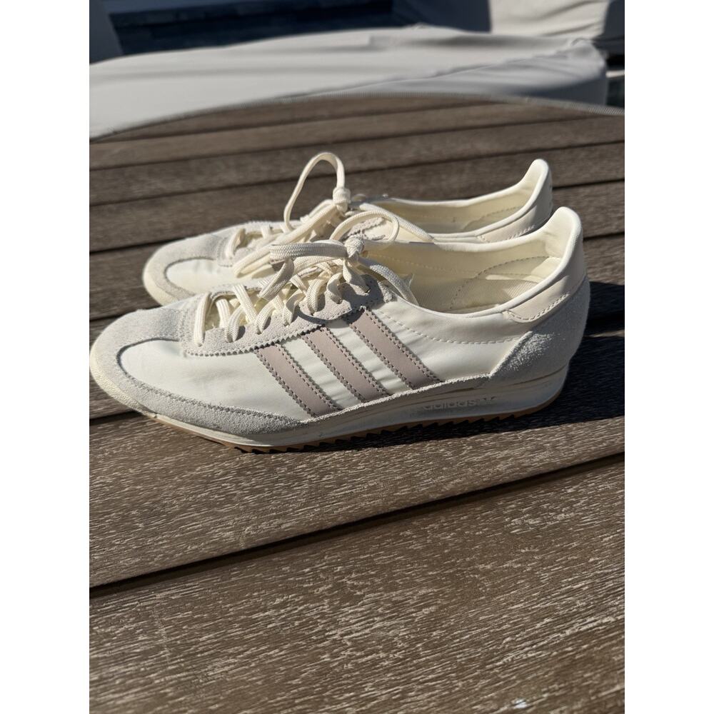 Adidas Women 8.5 SL 72 OG Shoes White/Wonder Taupe JH7394 Sneakers Stripe Retro - Picture 5 of 7
